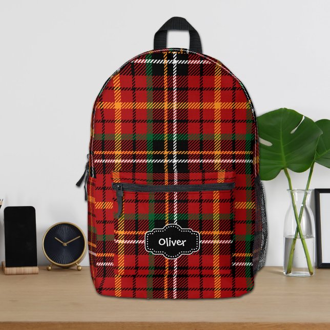 Personalized Red Plaid Backpack (Creator Uploaded)