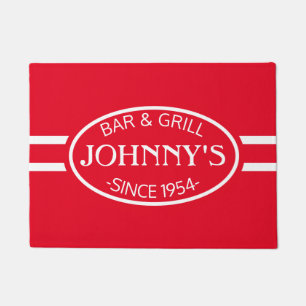 Personalized Red Racer Doormat