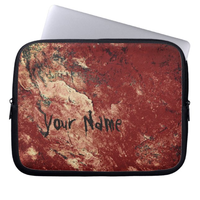 Personalized Red Rock Laptop Sleeve (Front)