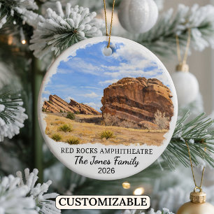 Personalized Red Rocks Park and Amphitheatre Ceramic Ornament