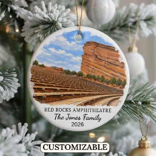 Personalized Red Rocks Park and Amphitheatre Ceramic Ornament