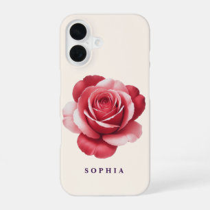 Personalized Red Rose Phone Case Elegant Romantic