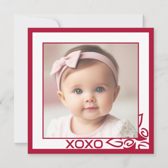 Personalized Red Roses Family Valentine's Day Card (Front)