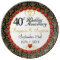 Personalized Red Rubies Porcelain 40th Anniversary
