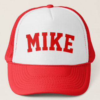 Personalized Red Short Name Trucker Hat