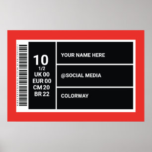 Personalized Red Sneaker Wall Art Sneaker Box 1/2