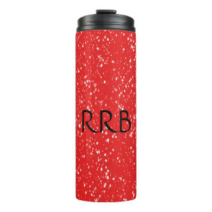 Personalized Red Speckled Thermal Tumbler