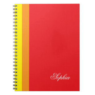 Personalized Red Spiral Notebook Journal for kids