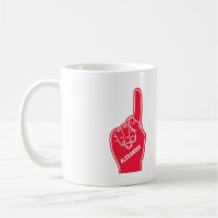Personalized Red Sports Foam Finger
