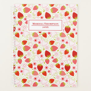 Personalized Red Strawberry Pattern Planner