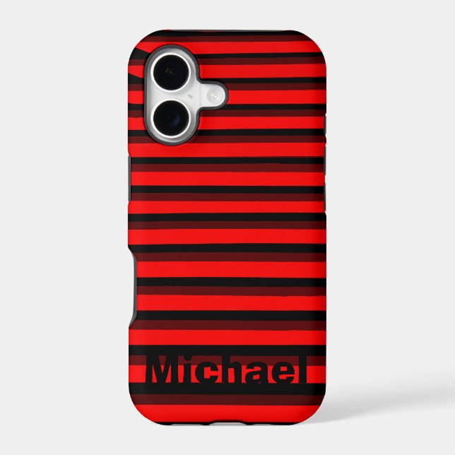 Personalized Red Striped Pattern (Back)