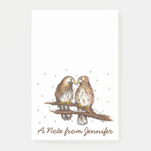 Personalized Red Tailed Hawk Bird Lovebird Post It Post-it Notes