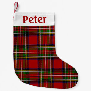 Personalized Red Tartan Christmas Stocking 