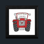 Personalized Red Tractor Country Wedding Gift Gift Box<br><div class="desc">A tractor country farm wedding gift which can be personalized.
If you would like to change the size or font please click on the edit button to customize further.
The bunting in the tractor is in a subtle cream and white.</div>