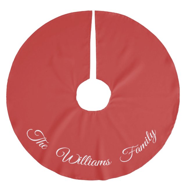 Personalized Red Tree Skirt (Front)
