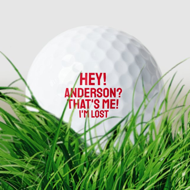 Personalized Red Typography Funny Lost Golf Balls (Creator Uploaded)