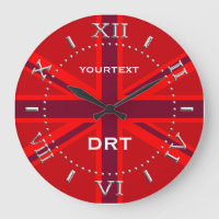 Personalized Red Union Jack British Flag Dial