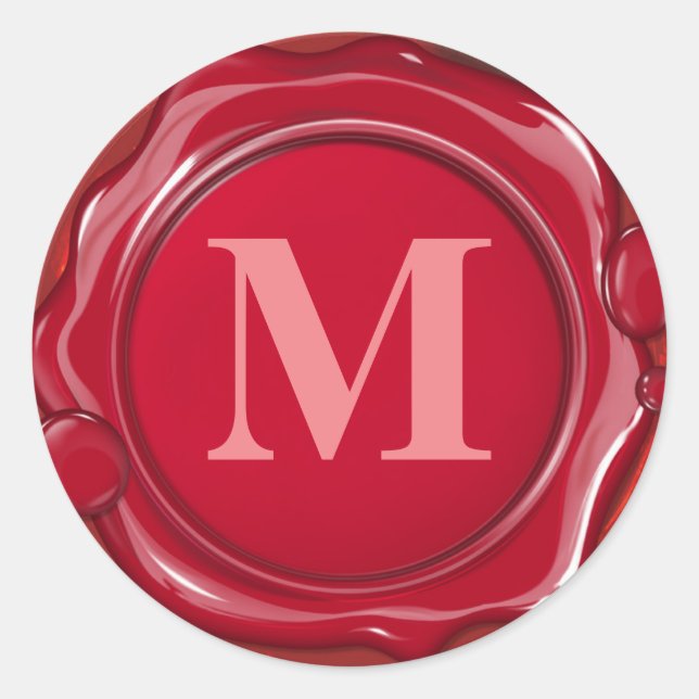 Personalized Red Wax Seal Initial (Front)