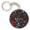 Personalized Red White and Black Musical Notes