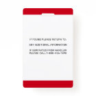 Personalized Red White Service Dog Photo ID Badge