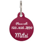 Personalized Red Wine Brie Cheese Food Pet Dog Tag