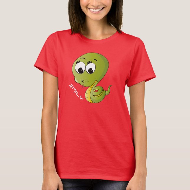 Personalized Red Year of snake shirt (Front)