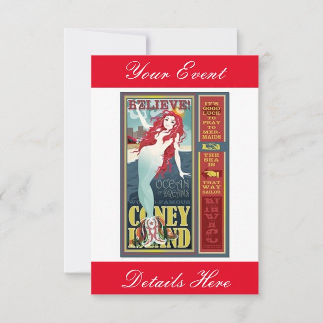 personalized redheaded mermaid (Front)