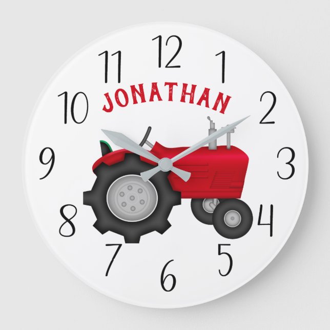 Personalized RedTractor Wall Clock (Front)