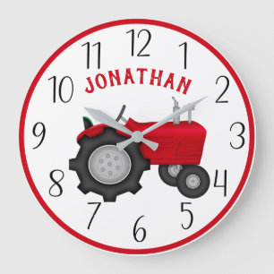 Personalized RedTractor Wall Clock