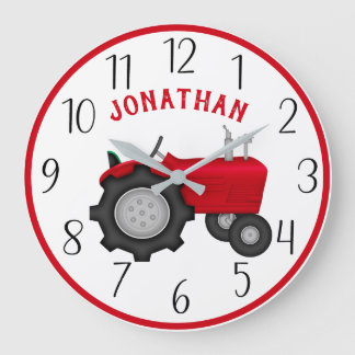 Personalized RedTractor Wall Clock