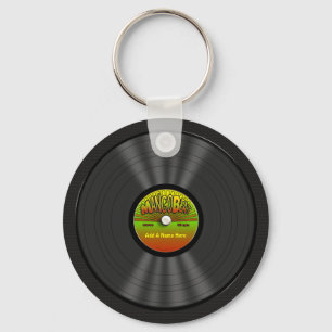 Personalized Reggae Vinyl Record Keychain