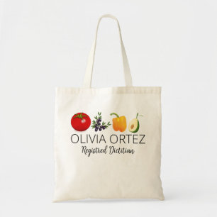Personalized Registered Dietician Gift, Custom Nut Tote Bag