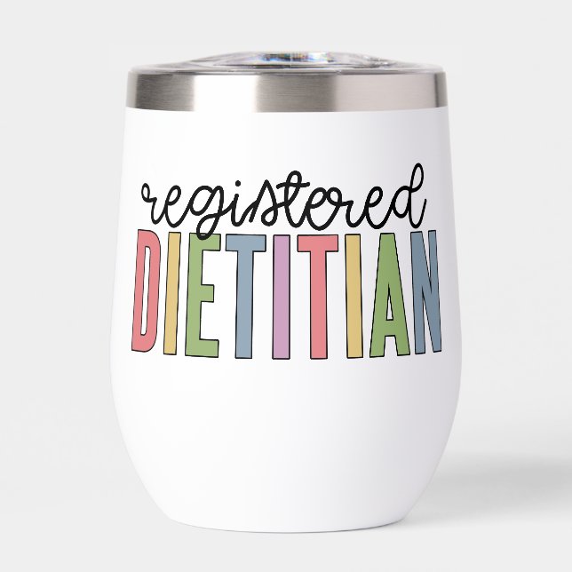 Personalized Registered Dietician Multicolored RD (Front)