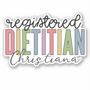 Personalized Registered Dietician Multicolored RD