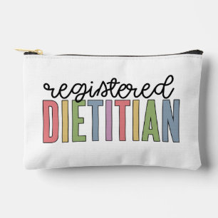Personalized Registered Dietician Multicolored RD Accessory Pouch
