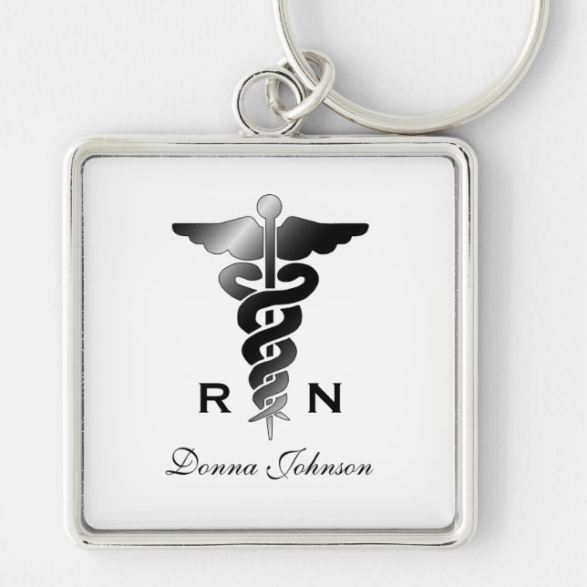Personalized: Registered Nurse Keychain (Front)