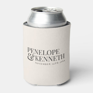 Personalized Rehearsal Dinner Favour Wedding Ivory Can Cooler