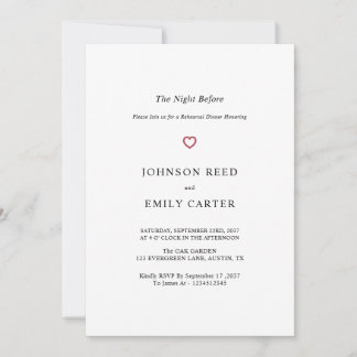 Personalized Rehearsal dinner Invitation