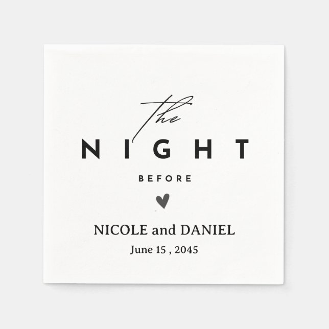 Personalized Rehearsal Dinner Napkin (Front)