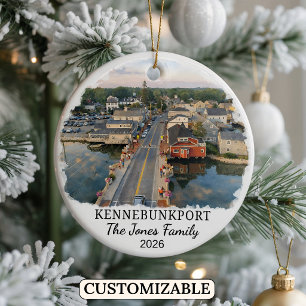 Personalized Rehoboth Beach Ornament, Delaware Ceramic Ornament