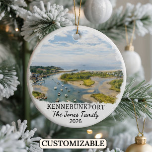 Personalized Rehoboth Beach Ornament, Delaware Ceramic Ornament