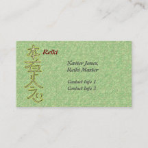 Personalized Reiki Master business cards