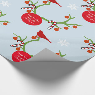 Personalized Reindeer Antlers Christmas Wrapping Paper