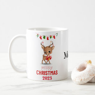 PERSONALIZED REINDEER CHRISTMAS GIFT FOR EVERYONE COFFEE MUG