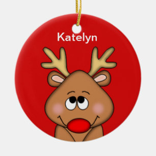 Personalized Reindeer Christmas Ornament