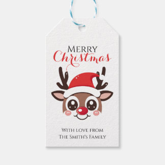 Personalized Reindeer Gift Tag – Custom Christmas 