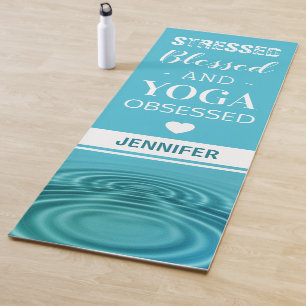 Personalized Relaxing Yoga   Exercise Quote Yoga Mat
