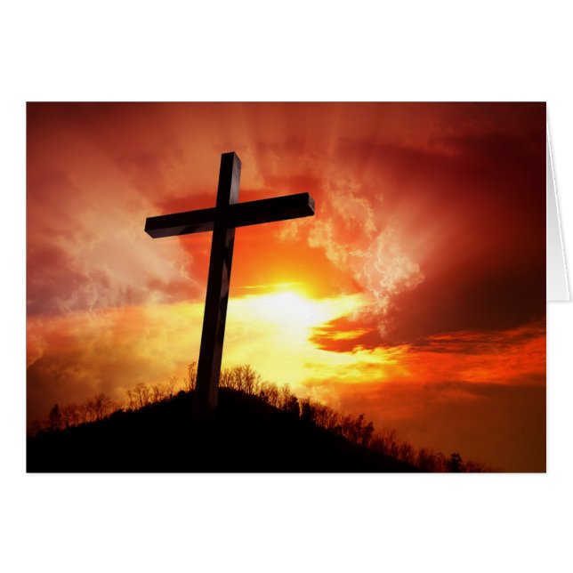 Personalized Religious Easter Card (Front Horizontal)