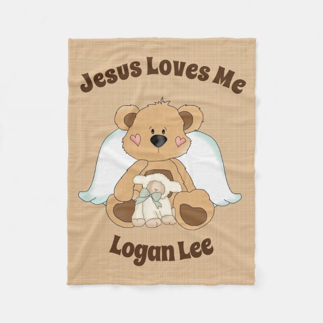 Personalized Religious Fleece Blanket (Front)