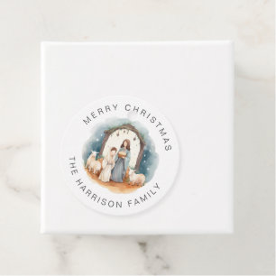 Personalized Religious Nativity Christmas Favour Tags